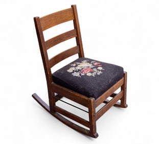 Gustav Stickley Signed Rocking Chair