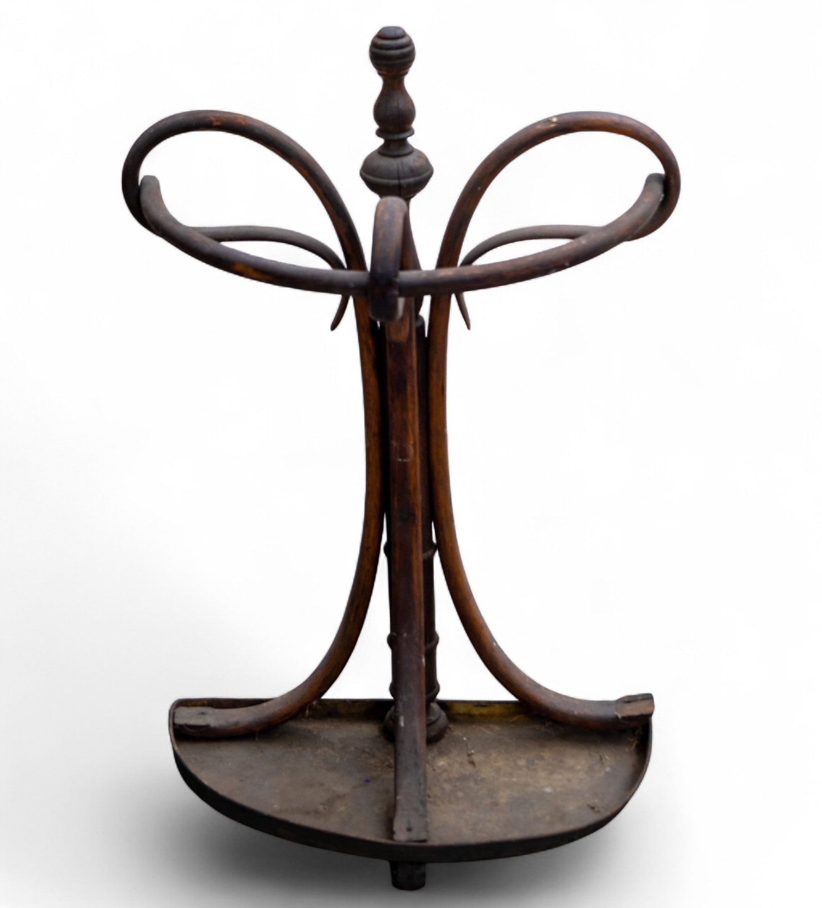Victorian Thonet Bentwood Umbrella Stand: Michael Thonet Bentwood Umbrella Stand, c1888-early 1900s retains a Thonet label, possibly original, under base. Unusual Victorian Thonet Bentwood Umbrella Stand measuring approx. 29" l x 20" w x 9" d