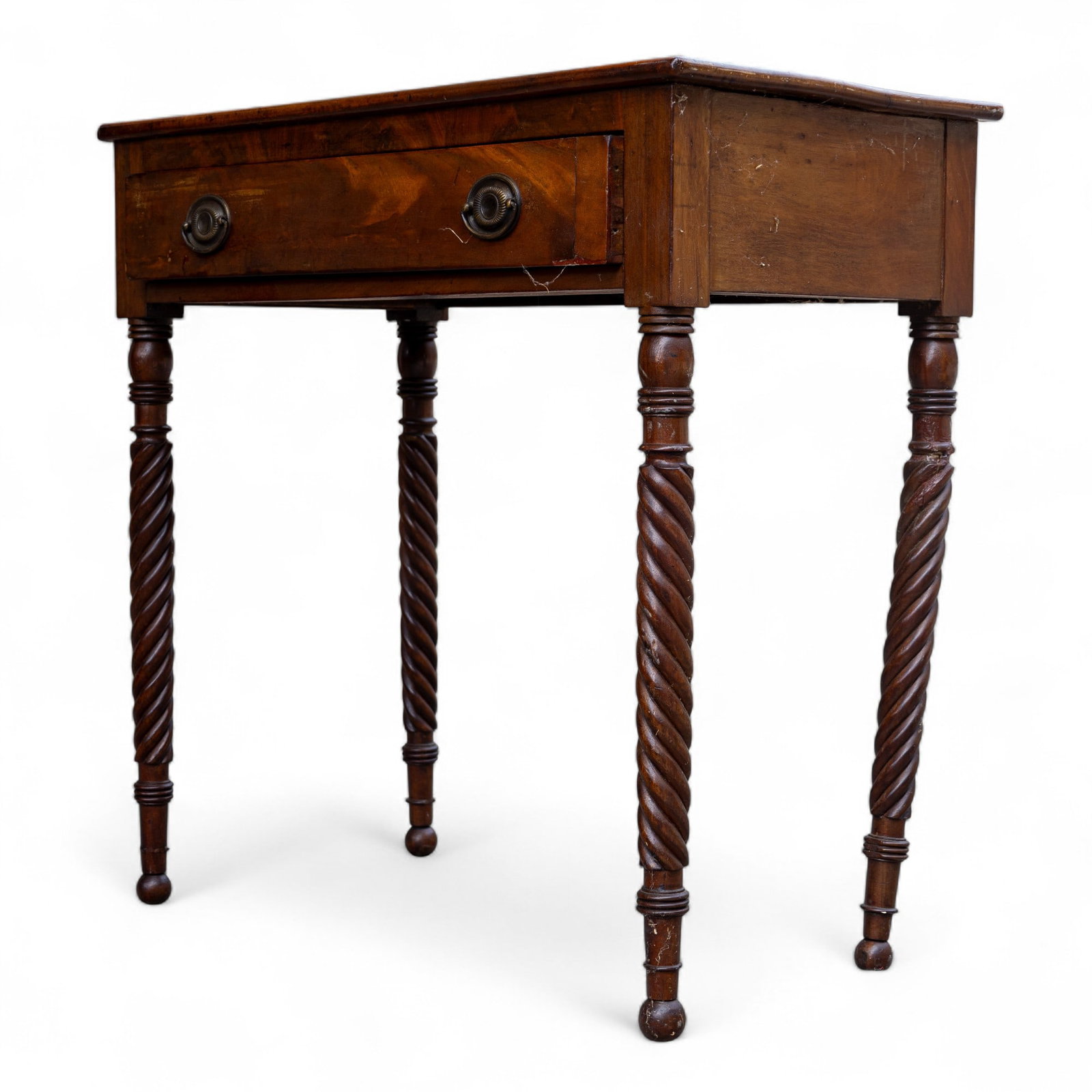 Period Mahogany Sheraton 1 Drawer Stand (1 of 10)