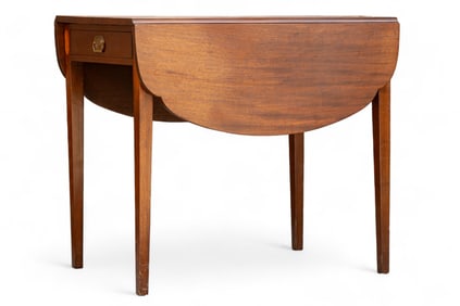 Mahogany Inlaid 1-Drawer Pembroke Table