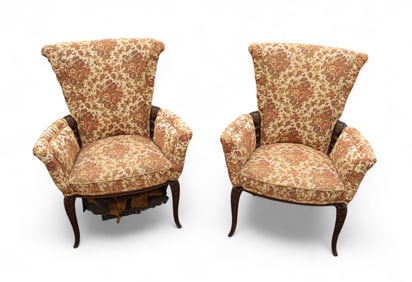 Pair of Antique High-Style Cont. Carved Chairs (2)