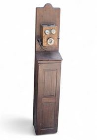 Connecticut & Electric Co. Antique Telephone/Stand