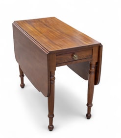 Walnut Drop Leaf Table w/ Drawer