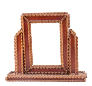 2 Sided Tramp Folk Art Swivel Frame