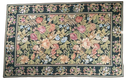 Early Hand Woven French Carpet