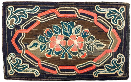 Early American Hook Rug c. 1920's