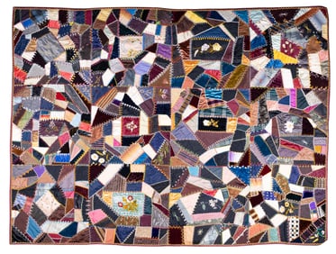 Late 19th, Early 20th Lucky Crazy Quilt
