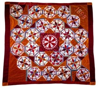 Early Velvet Patterned Carriage Blanket