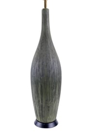 Mid Century Green Ceramic Art Lamp