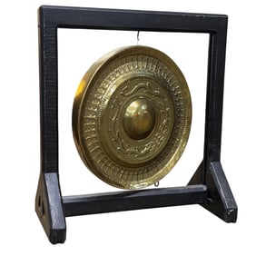 Antique Brass Temple Gong