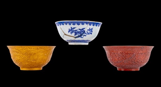 Chinese Porcelain Bowls, After Qing