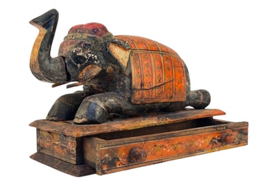 Early Indonesian Elephant Dresser Box