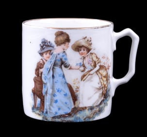 KPM Handpainted Porcelain Cup