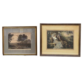 Antique Lithographs "Mercurio e Batto"