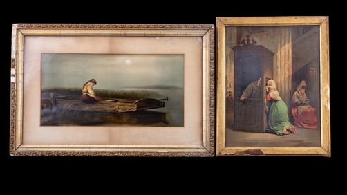 Two 19th C Colored Lithographs