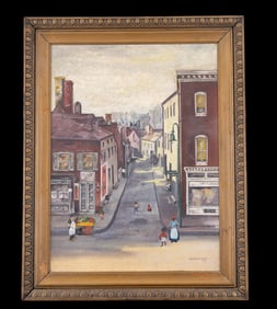 E. H Schmidt MC Impressionist Black Americana O/c