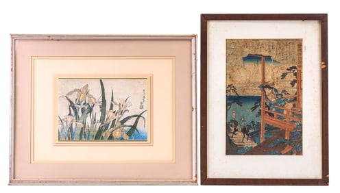Japanese Ukiyo-e Woodblock & Painting