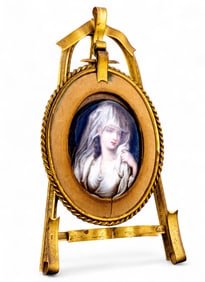 Early Hand Painted Porcelain Plaque