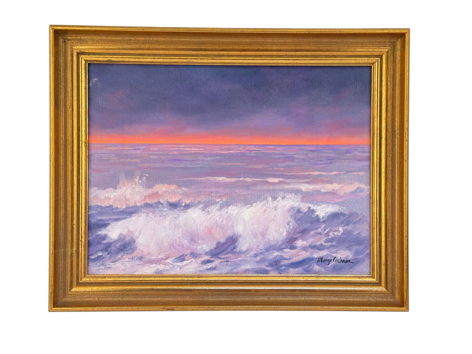 O/C Sunset at Sea Painting (1 of 5)