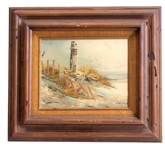Signed Oil on Canvas "The Lighthouse"