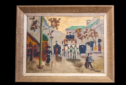 Expressionist Signed Oil on Canvas