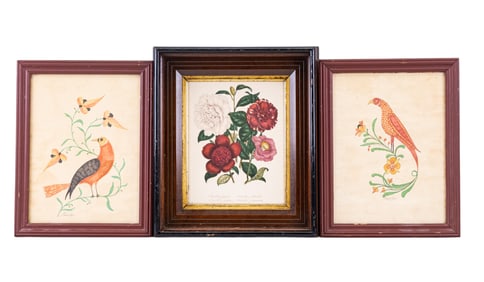 Garett French Exotic Bird W/C, Colored Litho