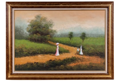 Landscape Signed Oil on Canvas Painting