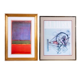Framed Museum Prints, Rothko and Kandinsky