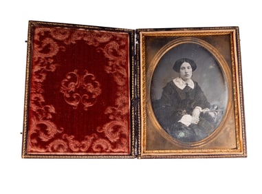 Leather Cased Ambrotype of Woman