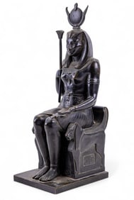 19th C Bronze Neo-Egyptian Clock Topper