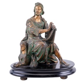 Bronze Neoclassical Homer Statue