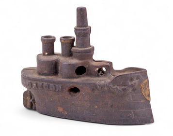 Oregon Battle Ship Cast Iron Still Bank