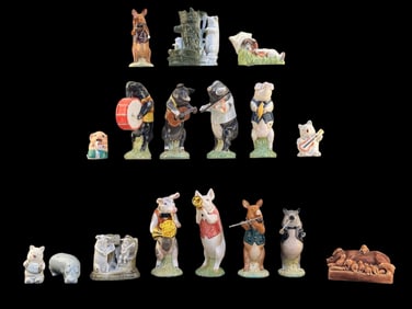 Vintage Porcelain Pig Figurines