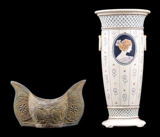 Weller Porcelain Vase, 20thC Neoclassical Pottery