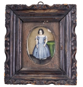 19th Century Watercolor on Natural Material