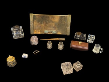 Carl Sorensen Bronze Desk Items, Other Inkwells