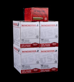 Winchester 38 Special 130gr FMJ Bullets, + 450 Rds