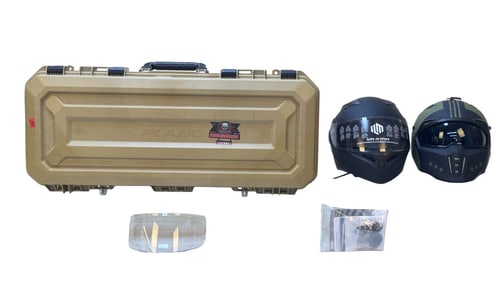 Motorcycle Helmets + Gun Case