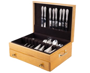 Kirk Stieff Sterling Rose Flatware and Box