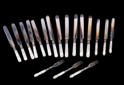 Sterling and Silverplate MOP Handle Flatware