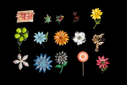 Park Lane and Mod Floral Brooches (15)