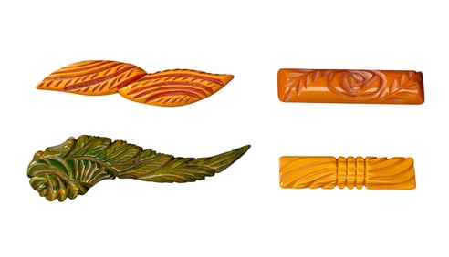 Four Vintage Bakelite Brooches