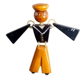 Vintage Bakelite Sailor Pin
