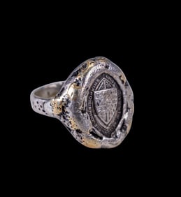 Antique Sterling and Gold Johns Hopkins Ring