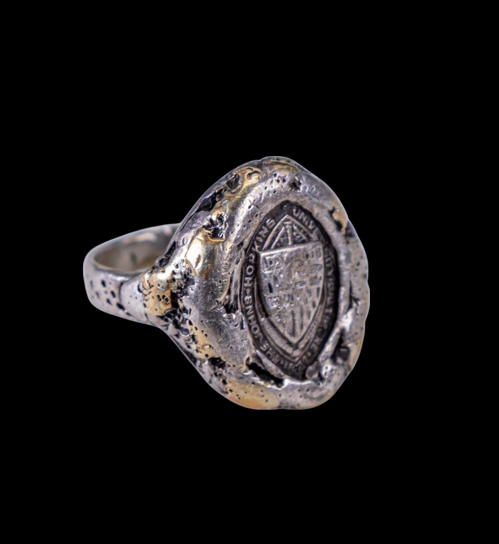 Antique Sterling and Gold Johns Hopkins Ring (1 of 7)