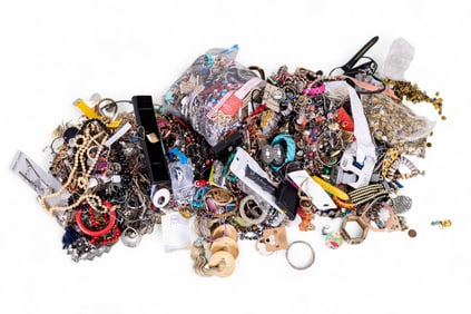 Approx. 100 Lbs. Broken, Crafting, Costume Jewelry