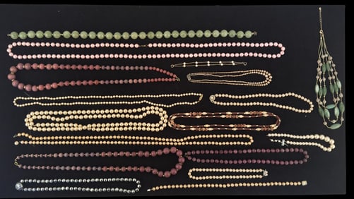 Pearl, Pearl Bead, Wood Bead, and Other Necklaces