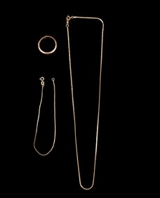 14K G Chain and Bracelet, 10K G Band