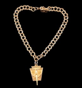 14K Gold Bracelet with 10K Charm