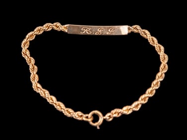 14K Gold Bracelet w/ Twisted Braid Pattern
